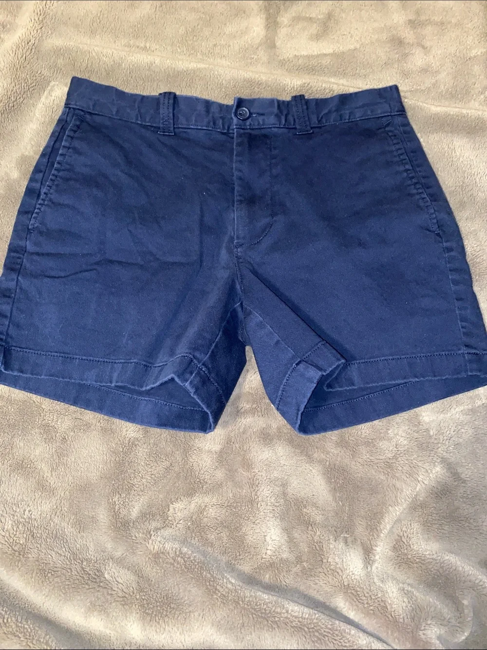 J Crew Men's Navy Cotton Casual Shorts 31” Waist x 5”Inseam